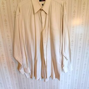 Button down cream long sleeve men's